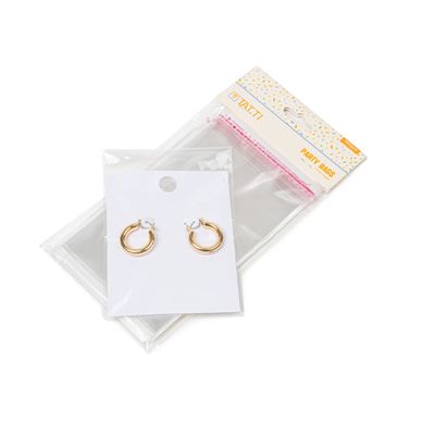 100 Pcs 4"6"+1.2" Clear Plastic Bags, Flat Cello/Cellophane Candy Bags for Bakery, Cookie, Dessert, Party Favor Packaging