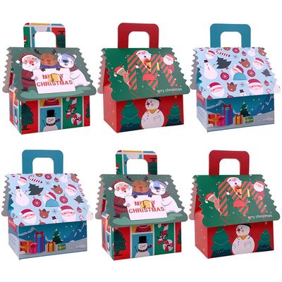 Suponey Christmas Gift Boxes,12pcs Christmas Treat Boxes Santa Candy Box Xmas Party Favor Box for Holiday Gift Wrapping Home Decoration