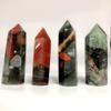 WGPHD Meditation Home Natural Crystal Quartz Point Wand Bloodstone Tower Home Decor (Size : 9-10cm) view 2