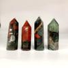 WGPHD Meditation Home Natural Crystal Quartz Point Wand Bloodstone Tower Home Decor (Size : 9-10cm) view 3