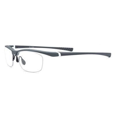 bullabulling Mens Reading Glasses Sporty Half Frame Reading Glasses for Men Half Rim Reading Glasses (gray, 3.50, multiplier_x)