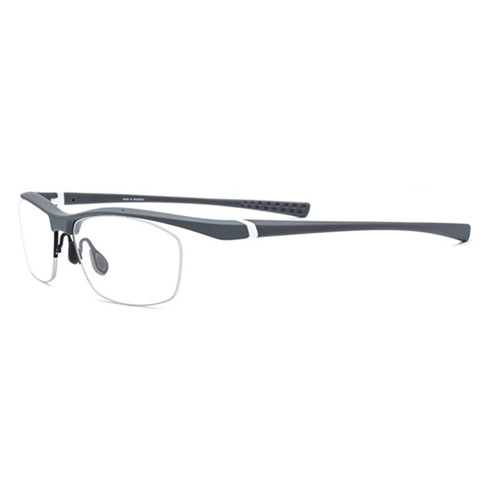 bullabulling Mens Reading Glasses Sporty Half Frame Reading Glasses for Men Half Rim Reading Glasses (gray, 3.50, multiplier_x)