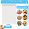 Erioctry 100 Pcs 4 3/4 X 6 1/2 Inch Clear Automatic Sealing Cello Cellophane Bags Food Safe Self-Sealing Resealable Treat Bags Good for Bakery Candy Chocolate Candle Cookie Poly Bags view 2