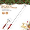 Aznrszy Back Scratcher with Detachable Heads, Metal Backscratchers Extendable for Women Men, Wider Claws/Wooden Handle/Massage Roller, Long Head Body Scratcher Massager view 4