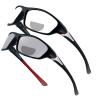 Transition Photochromic Bifocal Reading Glasses for Men Women Outdoor Sports Presbyopia Sunglasses reader Anti-glare goggles (black red, 2.75, multiplier_x) view 1
