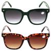 V.W.E. 2 Pairs Women Oversized BIFOCAl Sunglasses Reader - Outdoor Reading 100% UV Gradient (1 Black 1 Tortoise, 1.00, multiplier_x) view 3