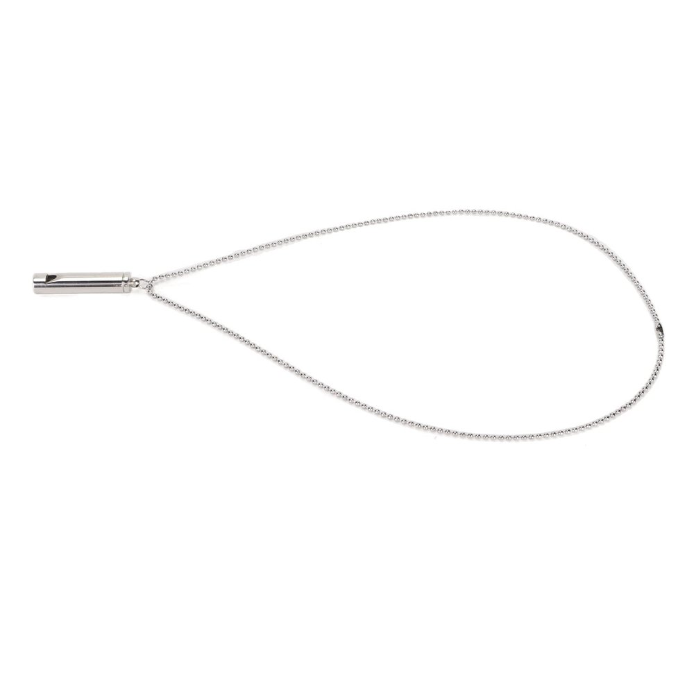 Breathing Necklace, Anxiety Relief Portable Stainless Steel Breathing Necklace for Meditation (Silver)