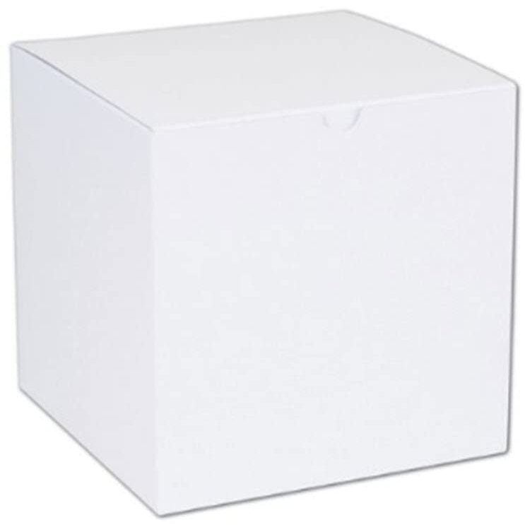 EGPChecks White One-Piece Gift Boxes 7 x 7 x 7