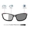 Transition Photochromic Bifocal Reading Glasses Men Sports Wrap Around Square Readers Sunglasses Anti UV Ray Eyestrain (black red, 4, multiplier_x) view 3