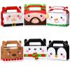 Faccito 18 Pcs Christmas Gift Boxes Bulk 3D Christmas Treat Theme Boxes for Cookie Goodie Snack Candy Favors Present with Handles Holiday Xmas Party Supplies(Face) view 1