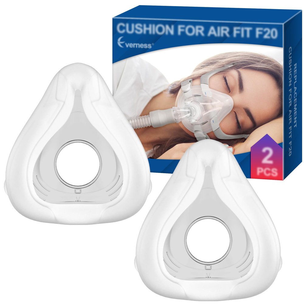 2 Packs Replacement Cushion (L) for F20, Reliable Seal & Softer Fit, Compatible with Original Frame, Great-Value & Durable Replacement Supplies by Everness (L)
