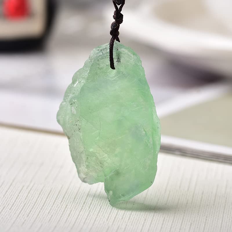 100% Natural Aquamarine Original Stone Pendant Natural Quartz Stone Raw Crystal Quartz Fashion for Men Women Jewelry DIY Gift,Random Delivery5,1pcs