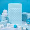 WRAPAHOLIC Reversible Wrapping Paper - Mini Roll - 17 Inch X 33 Feet - Baby Blue and Polka Dot Design for Birthday, Holiday, Wedding, Baby Shower view 3