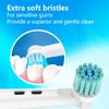 BUKURII Replacement Toothbrush Heads Fit for Oral B Electric Toothbrushes, 8pcs, Extra Soft Bristles for Sensitive Gums Care, Round Head for Pro Timer view 2