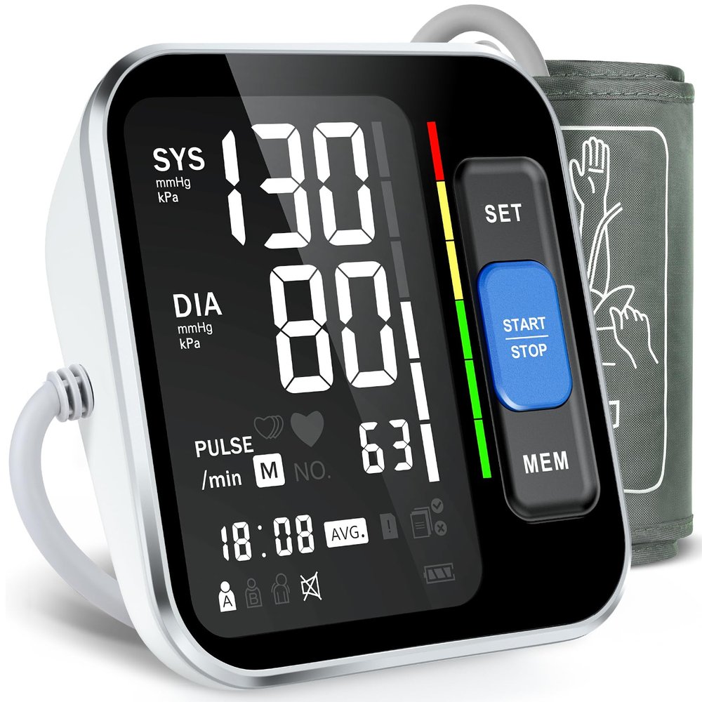 Blood Pressure Monitors for Home Use Upper Arm, Accurate Cuff 8.7-15.7 Monitor with Large Backlight Display 2 Users 240 Sets Memory & HR Detection, Digital BP Machine with Carrying Case