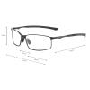 laureles Sports Bifocal Reading Glasses Men's Goggles Metal Sun Photochromic Full Frame Transition Reader (Black, 2, multiplier_x) view 4