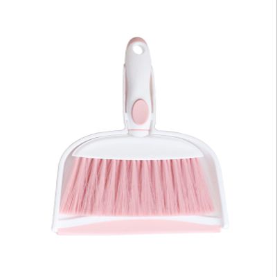 BSMstone Mini Broom and Dustpan Set-Mini Whisk Set for Desk, Housekeeping, Office, Kitchen, Pet Nest, etc.,Daily Cleaning Necessity Plastic Mini Dustpan Set (Pink)