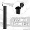 300 Pcs Black and Clear 116 mm Tubes Pre Roll Tubes Pill Bottle Empty Plastic Bottles with Lids view 4