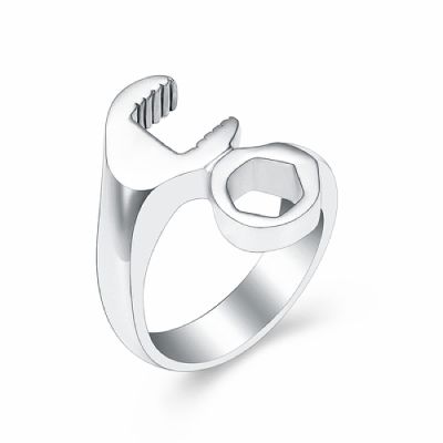 BIAIHQIE Memorial Urn Ring Wrench Cremation Jewelry for Ashes Stainless Steel Ashes Holder Keepsake Gift for Women Men,6