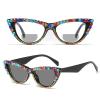 Reading Glasses Rhinestones Cat Eye Transition Photochromic Bifocal Reading Glasses for Women Tinted Reading Sun Glasses (black rainbow, 3.5, multiplier_x) view 1