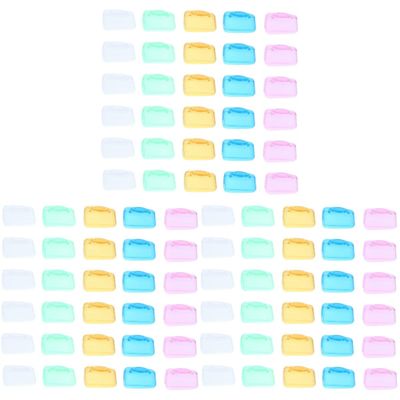 Cabilock 90pcs Portable Toothbrush Caps Travel-Friendly Toothbrush Covers for Family Outdoor Use Durable Plastic Storage for and Cleanliness The Go