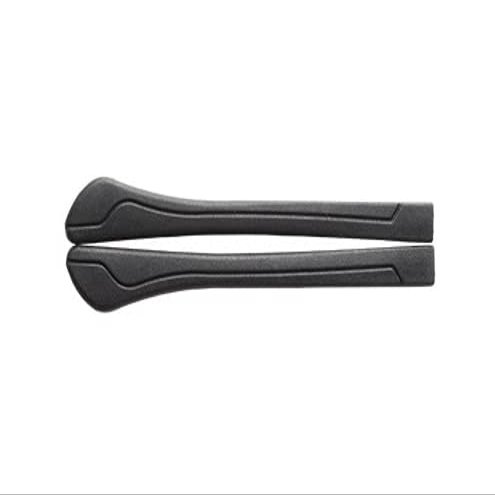 Caulo Silicone Rubber Rectangle Hole Anti-Slip Ear Sock Pieces Tube Wire Temple Sleeves for Glass Sunglass Frames TT008 (Black - 1 Pair)