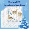 Keep Unique 20-ct 6.5'x6.5' Christmas Paper Luncheon Decoupage Napkins, 3-Ply Servilletas Holiday Napkin for Art, Dinner and Party, Disposable Napkins Deer (Reindeer Family) view 3