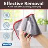 Ekedalen Microfiber Cleaning Cloth Lint Free Glass Cleaner Window Polishing Streak Free Miracle Easy Clean Rag Reusable for Mirror Kitchen Dish Auto Detailing, Pack of 6, 16"x12", Grey-red view 2