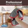 Ekedalen Microfiber Cleaning Cloth Lint Free Glass Cleaner Window Polishing Streak Free Miracle Easy Clean Rag Reusable for Mirror Kitchen Dish Auto Detailing, Pack of 6, 16"x12", Grey-red view 4