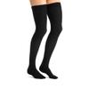JOBST Opaque Compression Stockings, 30-40 mmHg, Thigh High, Sensitive Band, Closed Toe, Classic Black, X-Large view 1