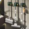 Stainless Steel Broom Gripper, Self Adhesive Mop Rack, Broom Hanger with Hook, Mini Mop Holder Dustpan Stand for Home Bathroom, Kitchen, Garage (Color : Green, Size : 2 Pieces) view 4