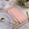 Luxe Party 112 Pack Dinner Napkins, Disposable, Premium 3 Ply Paper, Rectangular, Decorative Guest Place Setting, Coral with Gold Stripe view 3