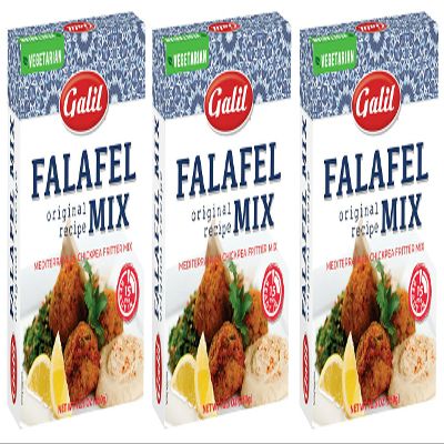 Galil Falafel Mix  Vegetarian Mediterranean Falafel Chickpea Fritter Mix, Ready in 15 Minutes  Product of Israel, Certified Kosher  Pack of 3