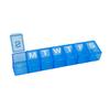 Amazon Basic Care Weekly Pill Organizer, 7-Day, Medium Compartments, Medicine Box, Blue view 1