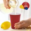 PAMI 16oz Sturdy Disposable Plastic Cups for Parties, Beer Pong, Cocktails, Smoothies (50 Red) view 3