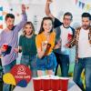 PAMI 16oz Sturdy Disposable Plastic Cups for Parties, Beer Pong, Cocktails, Smoothies (50 Red) view 4
