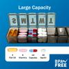 Amazon Basic Care Weekly (7-Day) Pill Organizer, Vitamin Planner, And Medicine Box, Medium Compartments, Black view 3
