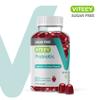 Viteey Probiotic Gummies for Women, Men & Teens, 2 Billion CFUs - Sugar Free - Immune Booster, Digestive Support, Gut Health - Vegan, Gelatin Free, GMO Free - Tasty Chewable Raspberry Flavored Gummy view 2