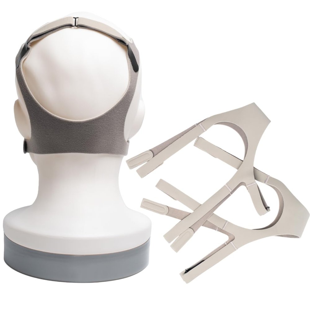Snugell Simplus Headgear Replacement Straps CPAP Mask 2-Pack Gray Straps  Premium Durable Nylon Material for Comfortable, Secure Fit  Ideal Replacement  Clips Not Included