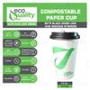 16 oz Compostable Paper Cups with Black Dome Lids and Wooden Stirrers - Biodegradable Disposable White Paper Coffee Cups PLA Lined - Eco-friendly Hot and Cold Drinking Cups (25) view 2