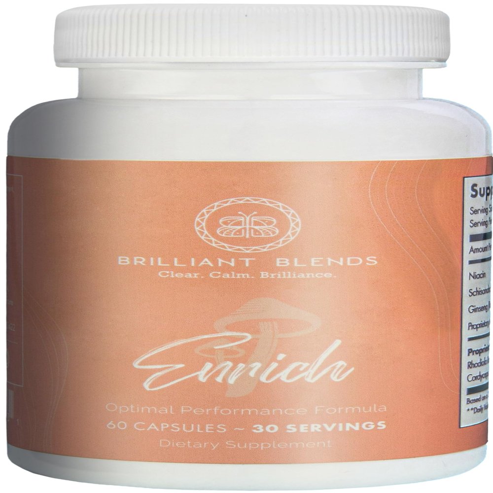 ENRICH Adaptogen Supplement  Doctor-Formulated Blend for Energy, Focus and Attention, and Mood Support | Natural Adaptogen Formula with Clinically Sourced Ingredients | Vegan, Non-GMO | 30 Servings