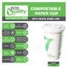 16 oz Compostable Paper Cups with White Dome Lids - Biodegradable Disposable White Paper Coffee Cups PLA Lined - Eco-friendly Hot and Cold Drinking Cups (250) view 2