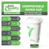 16 oz Compostable Paper Cups with White Dome Lids and Wooden Stirrers - Biodegradable Disposable White Paper Coffee Cups PLA Lined - Eco-friendly Hot and Cold Drinking Cups (150) view 2