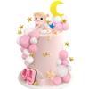 30PCS Pink Baby Girl Cake Decorations Its a Girl Cake Topper Pink Ball Cake Toppers for Baby Shower Birthday Cake Decoration view 1