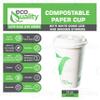 16 oz Compostable Paper Cups with White Dome Lids and Wooden Stirrers - Biodegradable Disposable White Paper Coffee Cups PLA Lined - Eco-friendly Hot and Cold Drinking Cups (400) view 2