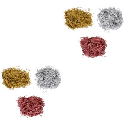 Zerodeko 6packs Crinkle Cut Paper Shred Fillers Mixed Decorative Box Packing Material for Weddings Birthdays and Special Events