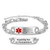 Nameinhea Custom Medical Alert Bracelets for Women Men Free Engraved Adjustable Stainless Steel Waterproof Emergency Medical ID Bracelets Allergy Wristband view 1