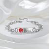 Nameinhea Custom Medical Alert Bracelets for Women Men Free Engraved Adjustable Stainless Steel Waterproof Emergency Medical ID Bracelets Allergy Wristband view 4
