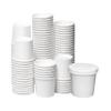 DHG PROFESSIONAL 250 Sets White Paper Food Containers With Vented Lids, To Go Hot Soup Bowls, Disposable Ice Cream Cups (16oz) view 1