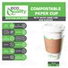 16 oz Compostable Paper Cups with White Dome Lids and Sleeves - Biodegradable Disposable White Paper Coffee Cups PLA Lined - Eco-friendly Hot and Cold Drinking Cups (1000) view 2